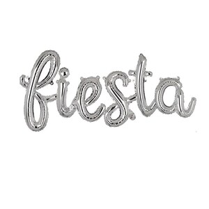 16&quot; Script Cursive Balloon &quot;fiesta&quot; Foil Letters bride Balloons Parties Party Decorations Words decoration Banner