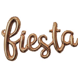 16&quot; Script Cursive Balloon &quot;fiesta&quot; Foil Letters bride Balloons Parties Party Decorations Words decoration Banner