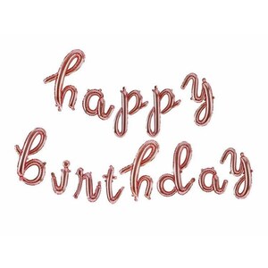 16&quot; Gold Script Cursive Balloons Happy Birthday Foil Letters Happy Birthday Balloons Parties Party Decorations Words decoration Banner