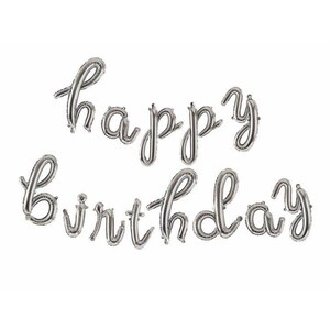 16&quot; Gold Script Cursive Balloons Happy Birthday Foil Letters Happy Birthday Balloons Parties Party Decorations Words decoration Banner