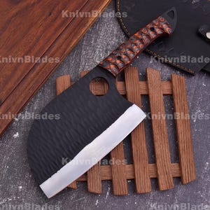 Hand Forged Cleaver Serbian Cleaver Personalized Butcher Knife Gift For Him Thanksgiving Gifts Birthday Gifts Anniversary Gifts Meat Knife