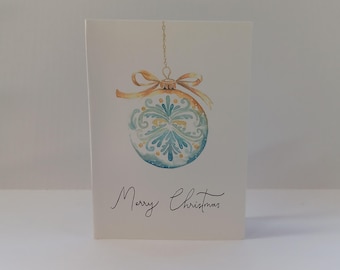 Christmas Ornament Watercolor Print