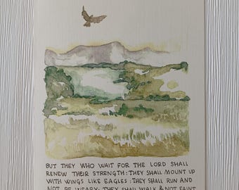 Eagle Watercolor Card Print