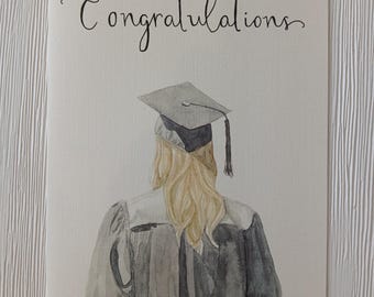 Grad Watercolor Card Print