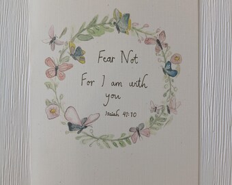 Butterfly Wreath Watercolor Print