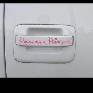 Passenger Princess Decal For Cars, Windows, Mugs, Cups - PLEASE READ DESCRIPTION