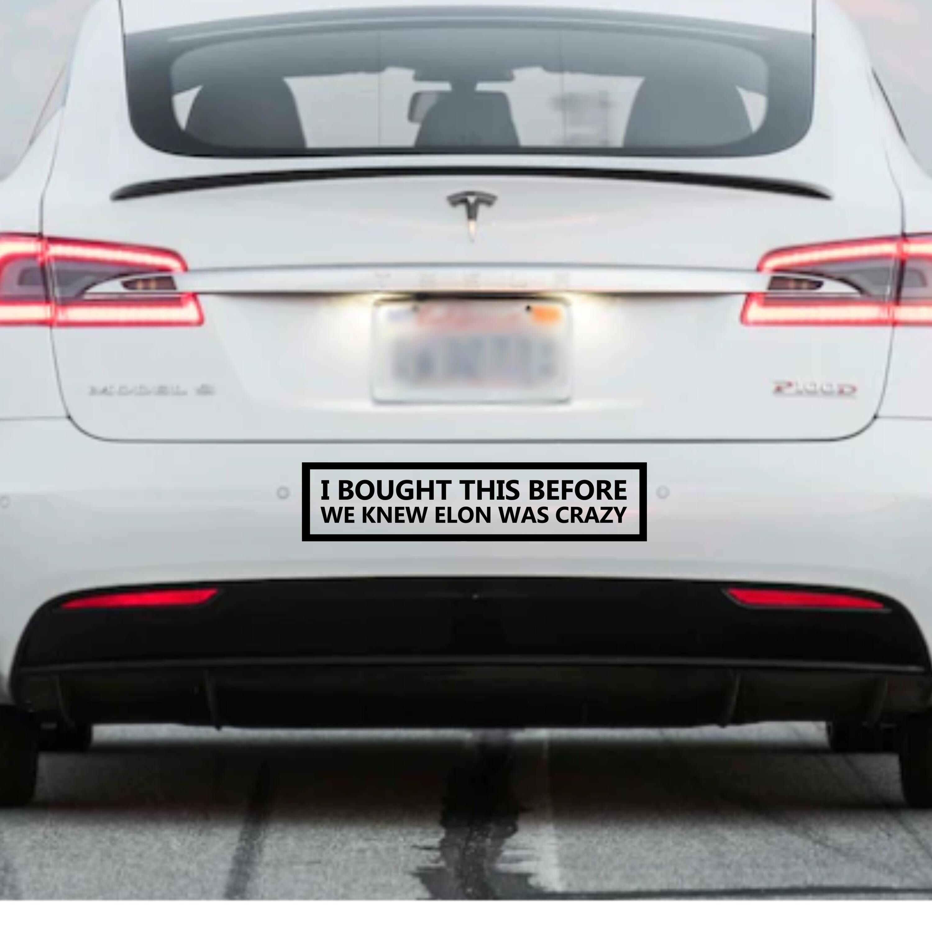 2-Pack "I Bought This Before We Knew Elon Was Crazy" Car Magnets - 4x6 Inches, Anti-Elon Humor