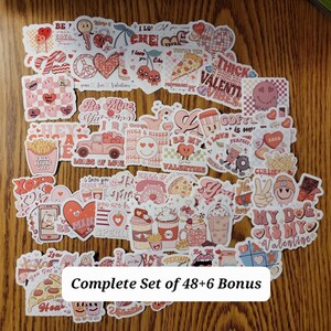 Lot de 12 autocollants rétro pour la Saint-Valentin - VEUILLEZ LIRE LA DESCRIPTION