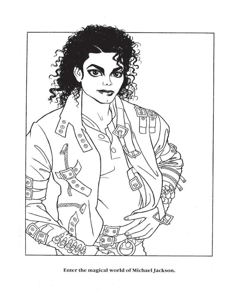 Michael Jackson Moonwalker 1990 Coloring Book 33 Pages - Etsy