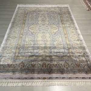 5X8 ft Traditional Turkish Silk Rug, High Quality Silk Rug, Rug for Living Room, High Quality Rug,Luxury Silk Rug, Anatolian Silk Rug