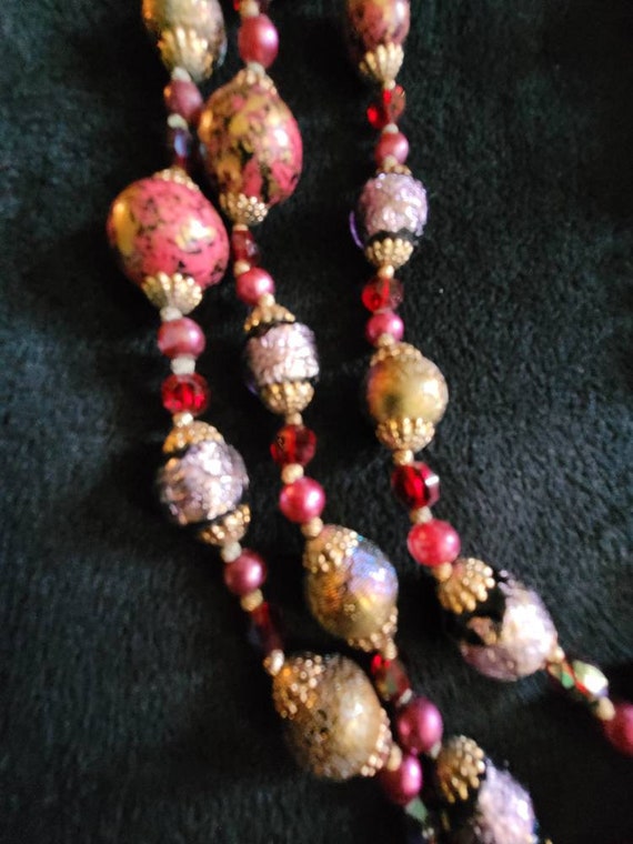 Iridescent crystal vintage 3 strand choker or ant… - image 3