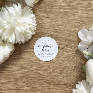 Personalised Stickers – Custom Labels with Name, Date or Text, Handmade Favor Stickers for Weddings, Parties, Small Business Packaging