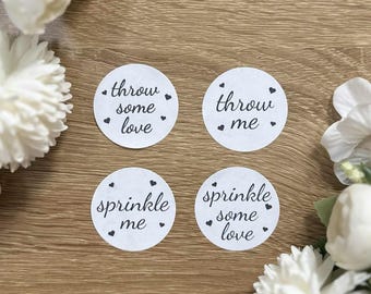Confetti Stickers - Wedding Favor Labels, Party Bag Seals (Pack of 4)