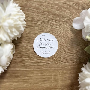 Flip Flop Stickers – A Little Treat for Your Dancing Feet, Wedding Favor Bag Labels, Beach Wedding Stickers, Dance Floor Party Favors