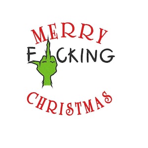 Christmas embroidery designs, Funny Merry Christmas embroidery designs file ,4 size, instant download digital.