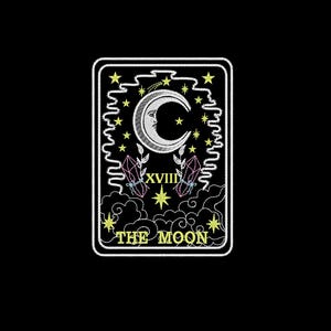 Stickdatei Mond Tarot Karte, Stickdatei Tarot, spirituelle Stickdatei, Stickdatei Tarot, Größe 3, direkter Download
