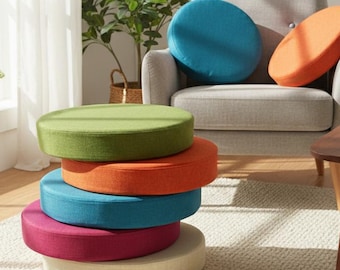 Custom Indoor Round Cushion with Foam Round Chair Cushion Floor Pad for Indoor Seat Cushion with Zippered for Home Decor Housewarming Gift