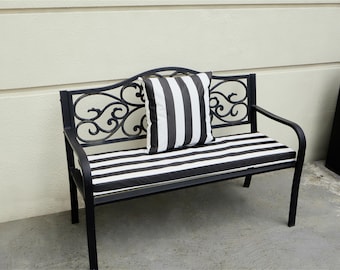 Outdoor Bench Cushion Custom Cushion for Outdoor Sofa Cushion Waterproof Stripe Print Cover for Seat Cushion Chair Pad Patio Cushion Outdoor
