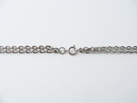 Vintage Chain Necklace with Hollow Metal Beads, L… - image 6