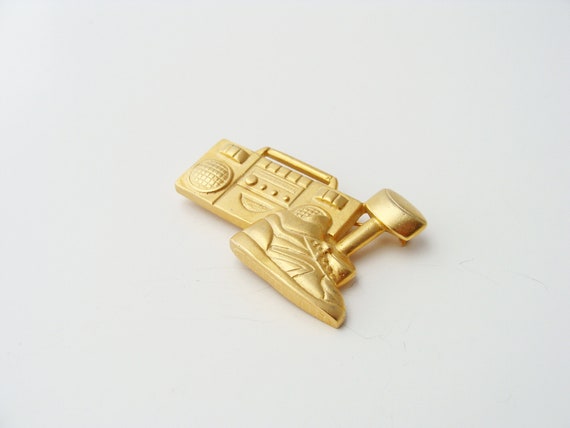 Vintage Boombox Brooch, Sneaker Shoe Hand Weight … - image 2