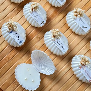 Seashell Oyster Candle Wedding Favors, Beach Wedding Favors, Custom Wedding Candle, Personalized Wedding Favors for Guest, Thank You Favors