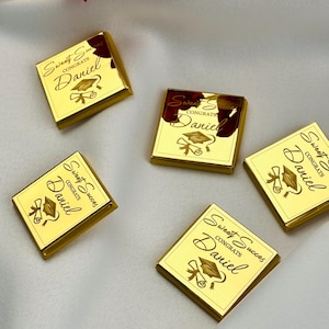 Recuerdo de graduación personalizado, chocolate de graduación, regalo para fiesta de graduación, chocolate para fiesta de graduación, recuerdos de graduación de la generación 2025