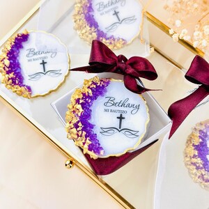 Personalized Baptism Epoxy Magnet, Christening Favor for Boy or Girl, Mi Bautizo, Baby Shower Favors, Baptism Favors, First Communion Gift