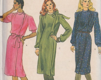 Vogue 8148 Misses' Dress and Belt or Tie Size 12 Vintage UNCUT Pattern OOP