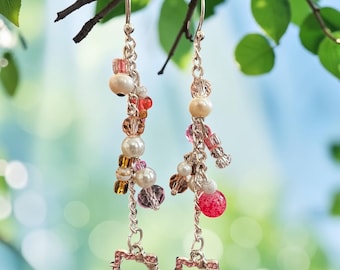 Wedding Hello Kitty Earrings  Dangle Earrings 3 1/2” long