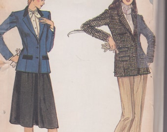 Vogue 7808 Misses' Jacket, Pants and Skirt Size 12 Vintage UNCUT Pattern Rare and OOP