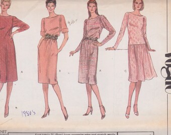 Vogue 7899 Misses' Knit Jersey Pullover Dress Size 12 Vintage UNCUT Pattern Rare and OOP Easy Pattern