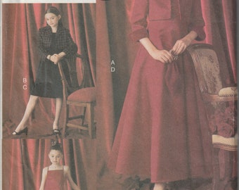 Vogue 7503 Girls' Bolero Jacket and Formal Dress Sizes 12, 14, 16 UNCUT Pattern Rare and OOP Recital Dress Christmas