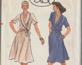 Vogue 7946 Misses' Wrap Dress and Belt Size 14 Vintage UNCUT Pattern 1970's Rare and OOP Easy Pattern