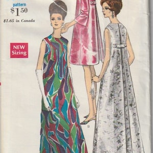 May include: Vintage Vogue sewing pattern featuring three dress designs. The pattern includes sizes 14, 36, and 38. The cover displays illustrations of the dresses, with the Vogue logo and price.