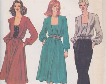 Vogue 7888 Misses' Top or Dress Size 12 Vintage UNCUT Pattern Rare and OOP Easy Pattern