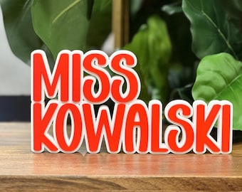 Gift for Teacher, Office Personalized Name Sign, Teacher Desk Name Sign, Desk Name Plate, Custom Gift, Custom Desk Name Sign
