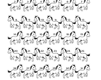 Mood Tracking Coloring Page for Kids – Pony Theme