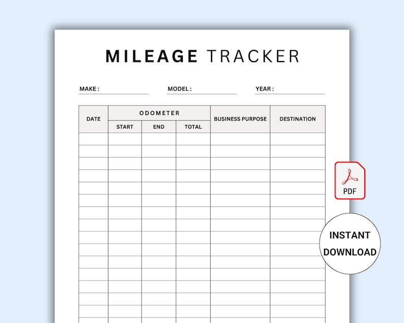 Mileage Tracker Printable. Business Mileage Log. Trip Miles. Car Mileage. Monthly Mileage Report ...