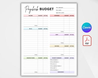 Budget by Paycheck Template. Paycheck Budget Planner. Monthly Budget Planner. Biweekly Budgeting. Weekly Financial Planner. Budget Overview