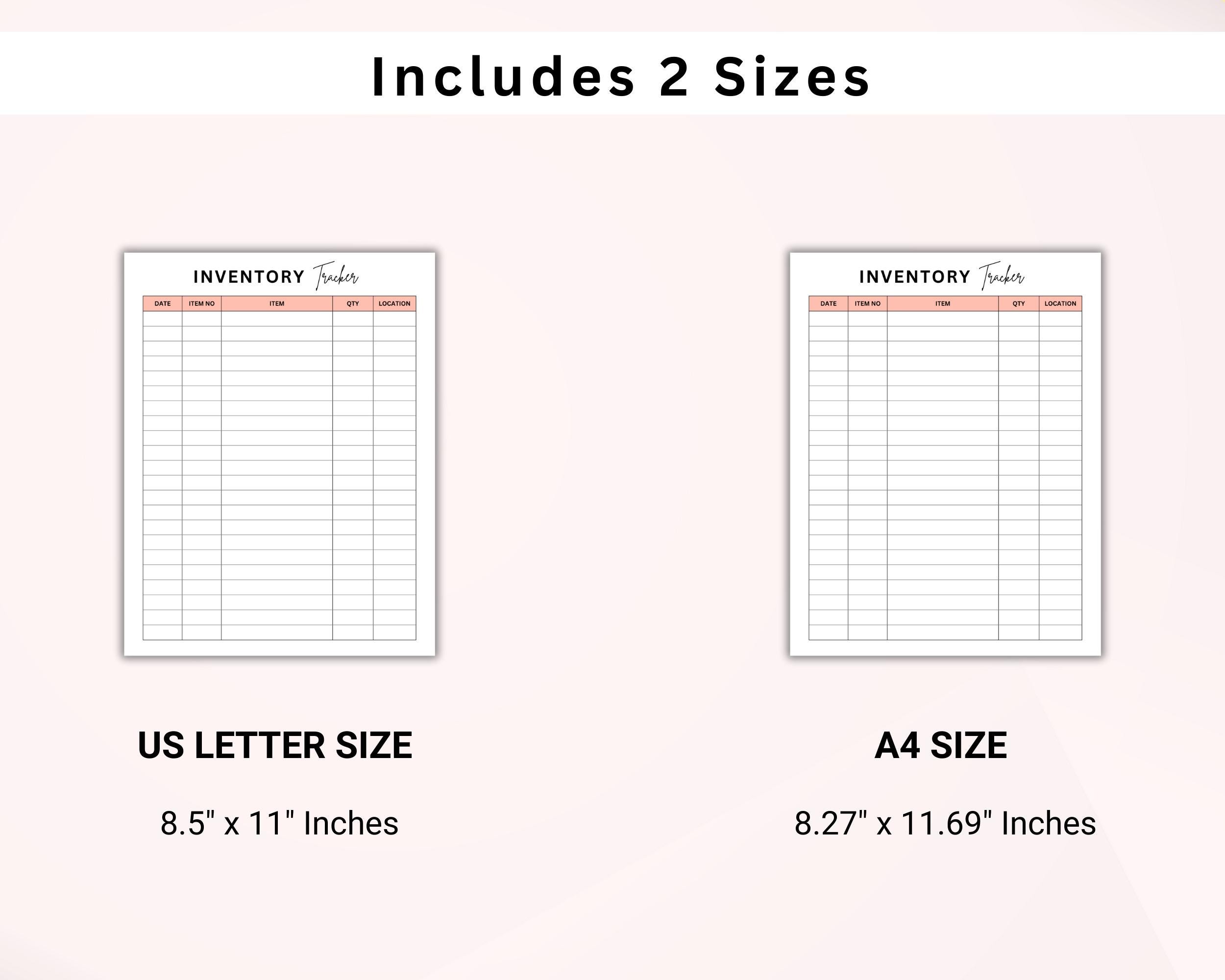 Printable Inventory Tracker | Small Business Product Organizer | PDF ...