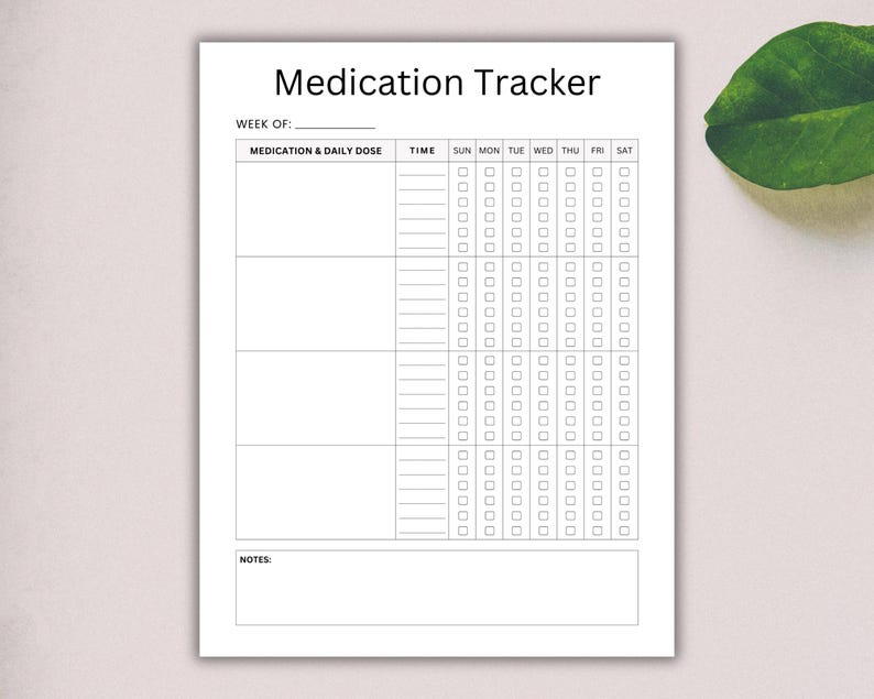 Printable Medication Log. Medication Tracker. Medication Intake ...