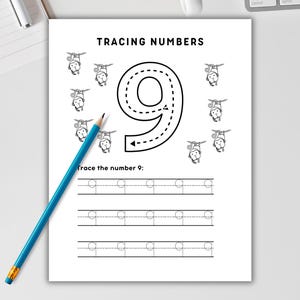 Printable Number Tracing Worksheets Traceable Numbers Preschool ...