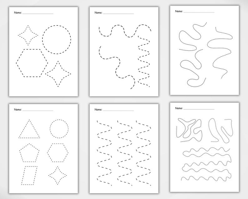 Printable Preschool Line Tracing Worksheets | Trace Lines Pages | Pre ...