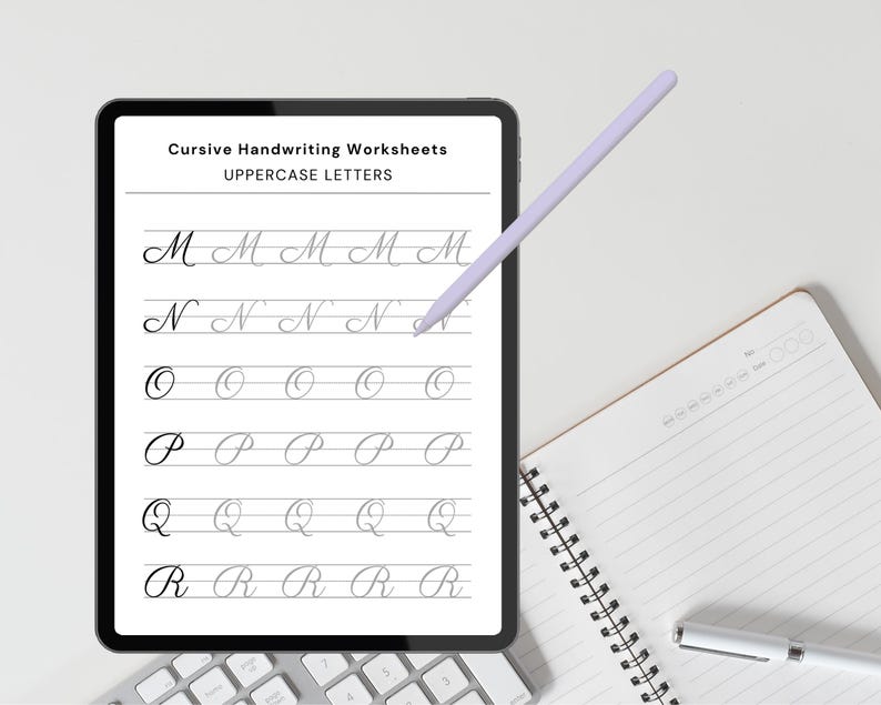 Cursive Handwriting Worksheets. Printable Cursive Worksheets. Uppercase ...
