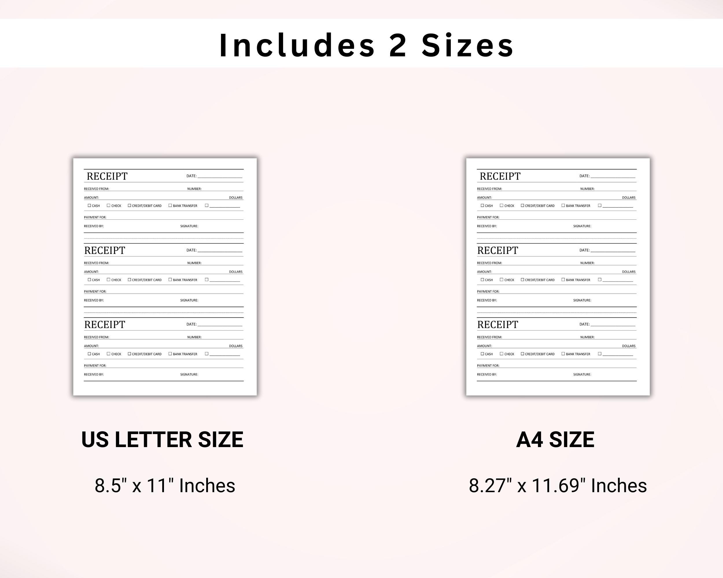 Receipt Editable Mini Editable Receipt. Receipt Template. Customer Receipt. Minimalist ...