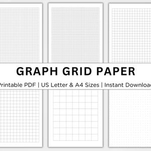 Graph Paper Bundle. Printable Graph Grid Paper. Dot Grid Paper. Digital Graphing Paper. Graph Grid Paper Bundle. PDF. Digital Download