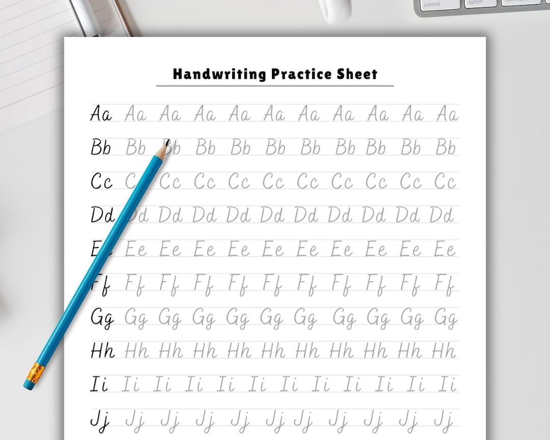 Printable Print Handwriting Worksheets. Uppercase, Lowercase Alphabet