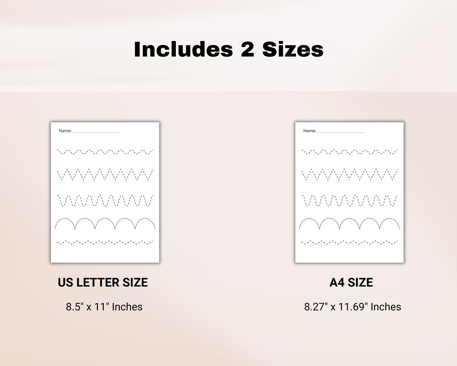 20 Preschool Line Tracing Worksheets Bundle. Printable Line Trace Page ...