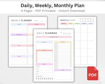 2026 Digital Planner, Minimalist GoodNotes iPad Planner, Daily Weekly Monthly Planner, Printable PDF