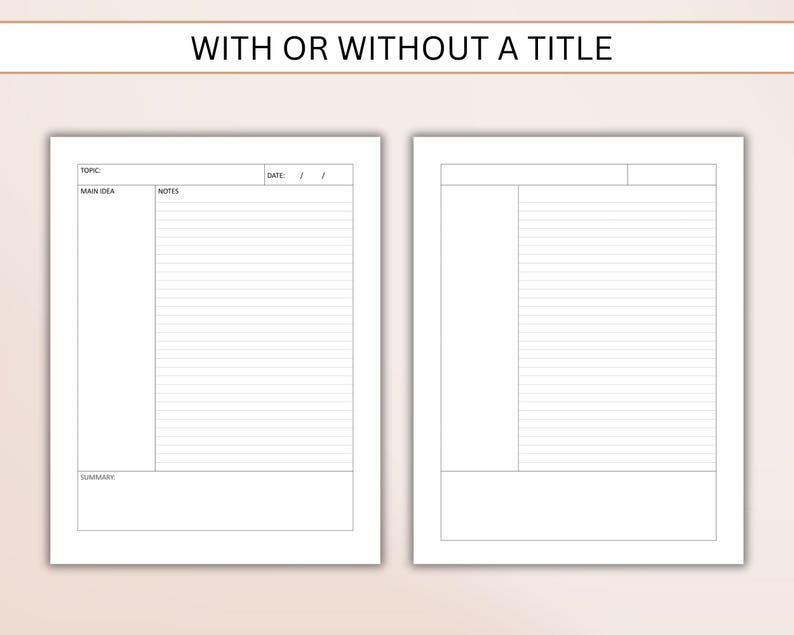 Cornell Notes Template, Dot Grid, Lined, Isometric, Student Note Taking ...